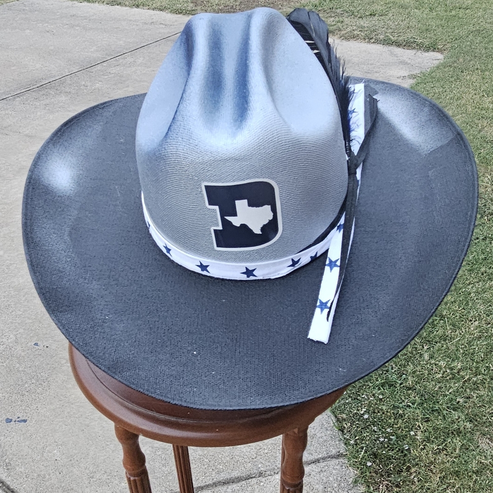 Custom D-town Genteleman's Edition Gray and Black Cowboy Hat with Star Band.
